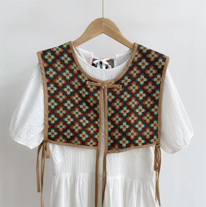 Embroidery Lace-up Chic Vintage Casual Korean Summer Classic Prevalent Waistcoat - Image 15