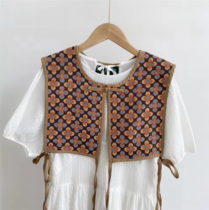 Embroidery Lace-up Chic Vintage Casual Korean Summer Classic Prevalent Waistcoat - Image 13