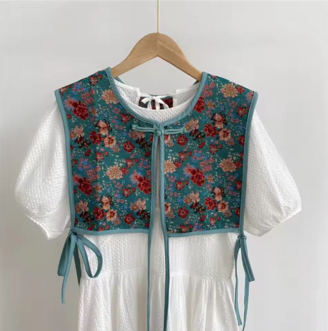 Embroidery Lace-up Chic Vintage Casual Korean Summer Classic Prevalent Waistcoat - Image 11