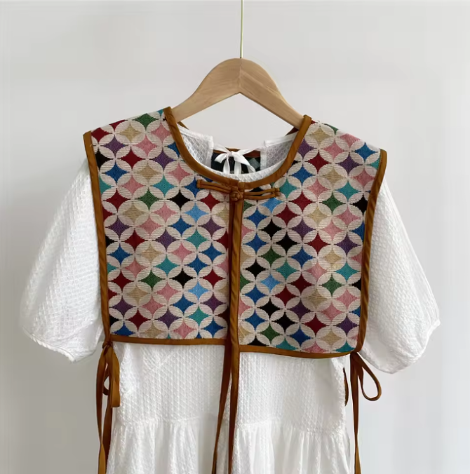 Embroidery Lace-up Chic Vintage Casual Korean Summer Classic Prevalent Waistcoat - Image 8