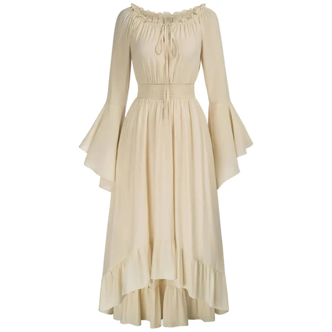 Women's Renaissance Chest Pirate Farmer High-low Dresses - Image 14