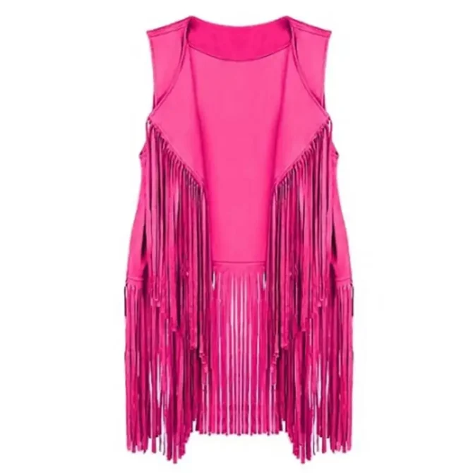 Women Cardigan Tassel Fringed Vintage Western Cowboy Cosplay Sleeveless Stage Vest - Image 6