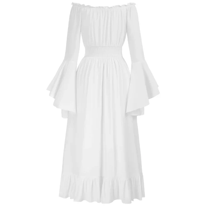 Women's Renaissance Chest Pirate Farmer High-low Dresses - Image 13