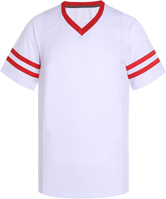 American Football Jerseys for Men Unisex Replica Plain Workout Sport Game Shirts Casual Outwear